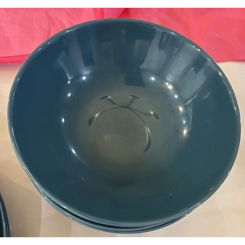 IKEA Fargrik Dark Turquoise 10866 Set Of 4 Dinner Plates 4 Salad Plates 4 Bowls